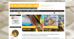 Desktop Screenshot of cd-kleinauflage.com